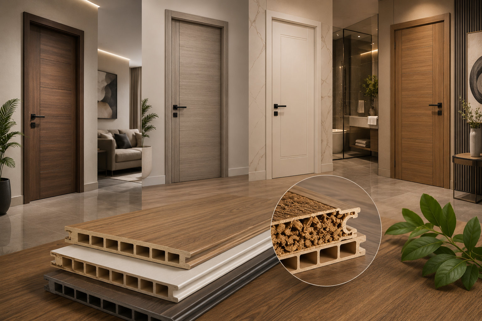الدليل الشامل لاختيار أبواب WPC في الرياض: الجودة، التصميم، والاستدامة